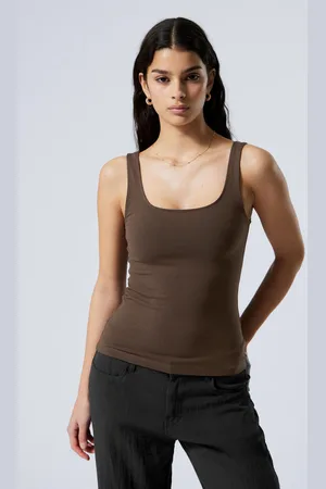Weekday Fitted Square Neck Tank Top