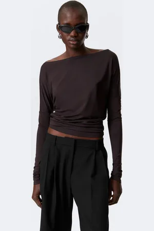 Weekday Draped Long-Sleeved Lyocell Top