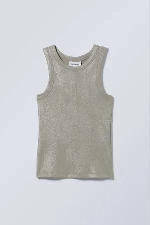 Weekday Metallic Coated Tank Top
