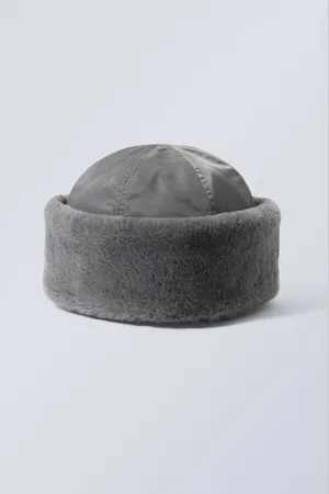 Weekday Faux Fur Nylon Hat