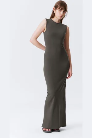 Weekday Sleeveless Cotton Jersey Maxi Dress