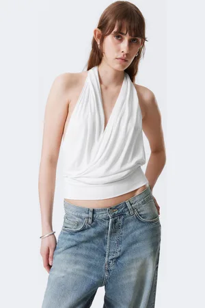 Weekday Draped Halter Jersey Top