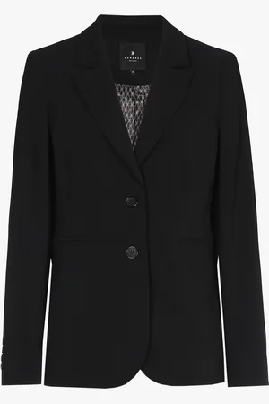 XANDRES Zwarte getailleerde, kreukvrije blazer
