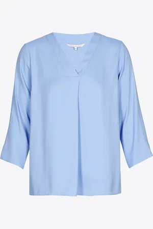 XANDRES Soepelvallende blouse met V-hals