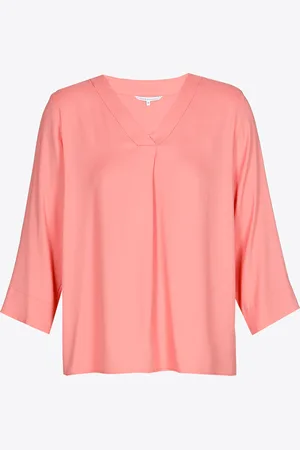 XANDRES Soepelvallende blouse met V-hals