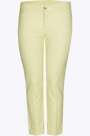 XANDRES Pastelkleurige broek met ruitjes