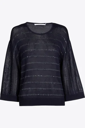 XANDRES Gestreepte pull van fijne viscose