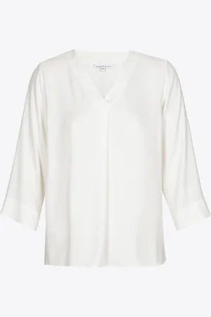 XANDRES Soepelvallende blouse met V-hals