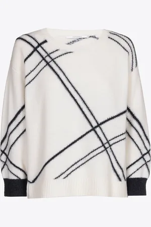 XANDRES Geruite pull van zomerse wolmix