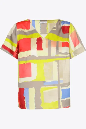 XANDRES Veelkleurige blouse met V-hals