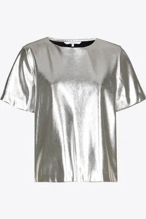 XANDRES Faux leather top