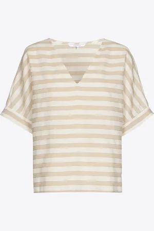 XANDRES Gestreepte blouse met V-hals