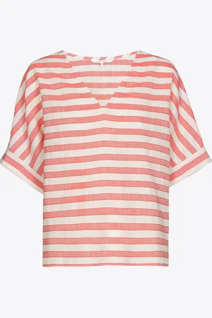 XANDRES Gestreepte blouse met V-hals