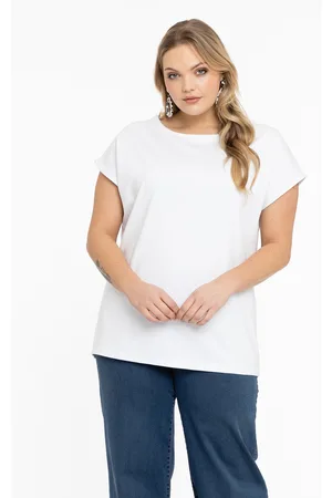 Basics T-shirt kapmouwen wijd VISCOSE 46/48