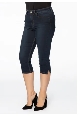 Basics Cropped capri jeans blauw 46