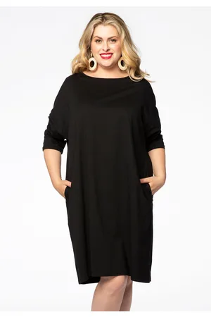 Basics Midi jurk zakken COTTON 54/56