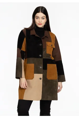 portraits Blouse-jacket suede patchwork 54