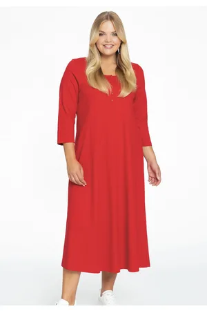 Basics Lange A-lijn jurk COTTON 50/52
