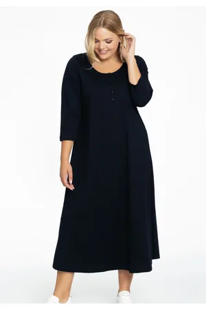 Basics Lange A-lijn jurk COTTON 50/52