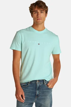 Tommy Hilfiger T-shirt Met Korte Mouwen - Turquoise